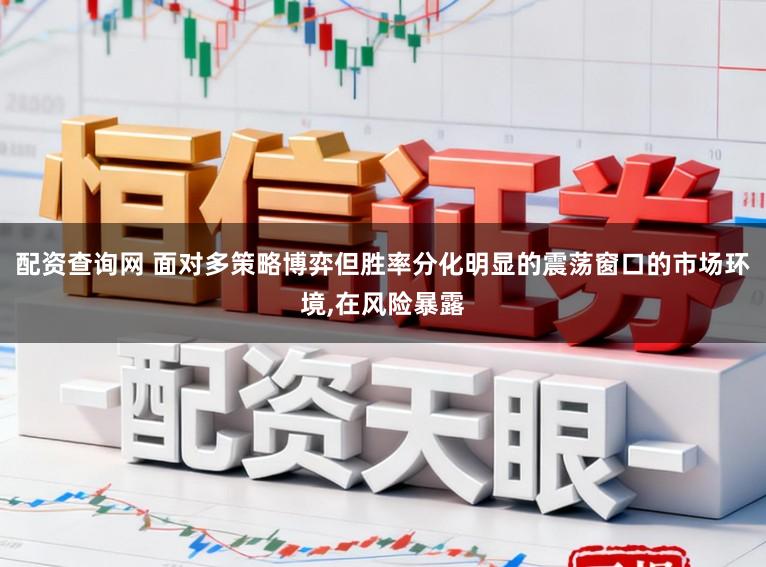配资查询网 面对多策略博弈但胜率分化明显的震荡窗口的市场环境,在风险暴露